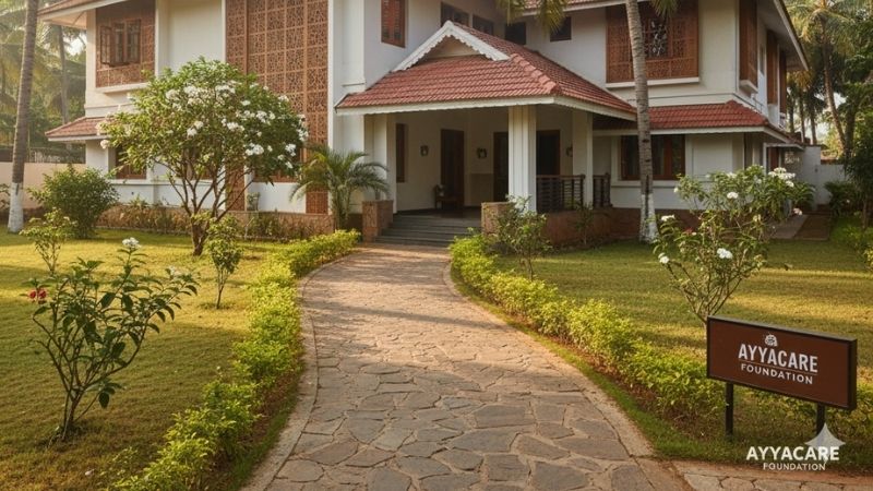 Rehabilitation centre in Thiruverkadu with peaceful surroundings and green environment in Chennai suburb